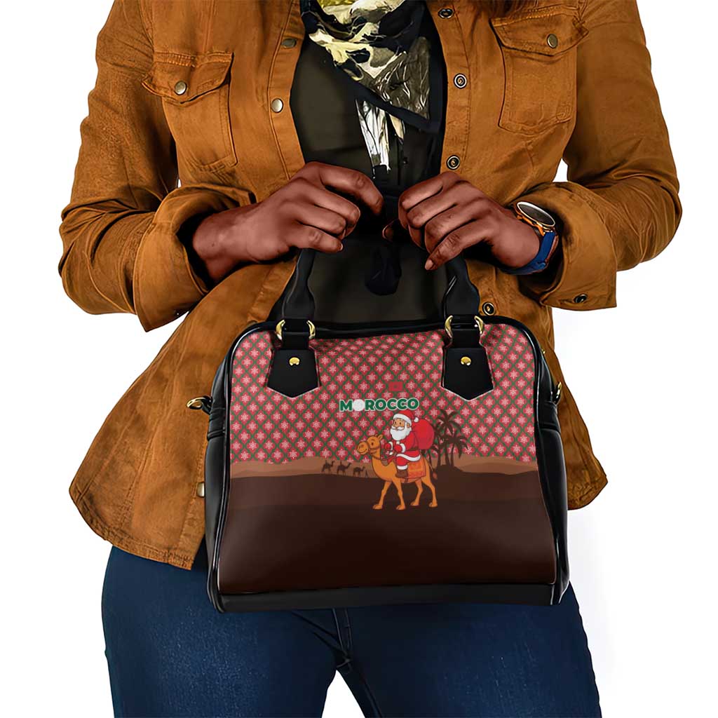 Morocco Christmas Shoulder Handbag Santa Claus Camel Caravan Desert Scene - African Pride