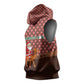 Morocco Christmas Sleeveless Hoodie Santa Claus Camel Caravan Desert Scene - African Pride
