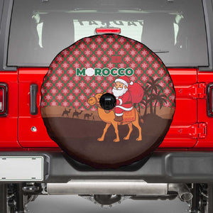 Morocco Christmas Spare Tire Cover Santa Claus Camel Caravan Desert Scene - African Pride