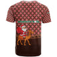 Morocco Christmas T shirt Santa Claus Camel Caravan Desert Scene - African Pride