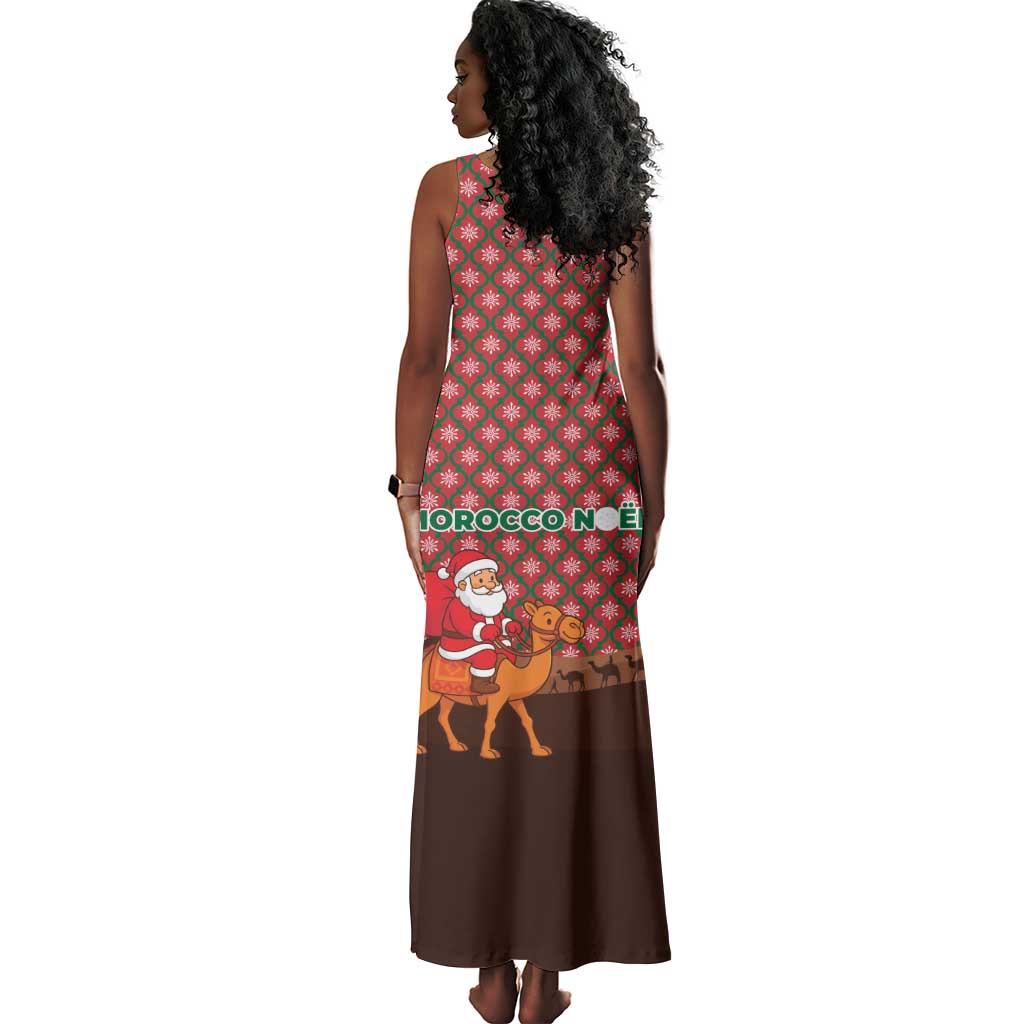 Morocco Christmas Tank Maxi Dress Santa Claus Camel Caravan Desert Scene - African Pride