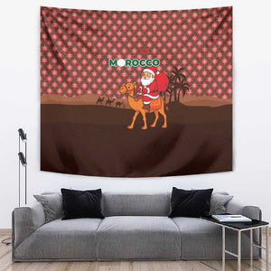 Morocco Christmas Tapestry Santa Claus Camel Caravan Desert Scene - African Pride