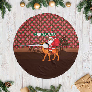 Morocco Christmas Tree Skirt Santa Claus Camel Caravan Desert Scene - African Pride