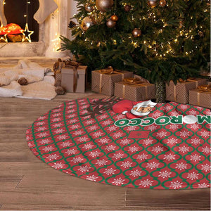 Morocco Christmas Tree Skirt Santa Claus Camel Caravan Desert Scene - African Pride
