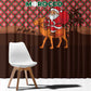 Morocco Christmas Window Curtain Santa Claus Camel Caravan Desert Scene - African Pride