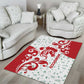 Morocco Christmas Area Rug Red Horse Santa Hat Arabesque Pattern a - African Pride