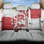 Morocco Christmas Back Car Seat Cover Red Horse Santa Hat Arabesque Pattern a - African Pride