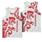 Morocco Christmas Basketball Jersey Red Horse Santa Hat Arabesque Pattern a - African Pride