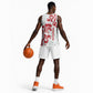 Morocco Christmas Basketball Jersey Red Horse Santa Hat Arabesque Pattern a - African Pride