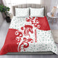 Morocco Christmas Bedding Set Red Horse Santa Hat Arabesque Pattern a - African Pride