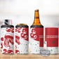 Morocco Christmas 4 in 1 Can Cooler Tumbler Red Horse Santa Hat Arabesque Pattern a - African Pride