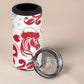 Morocco Christmas 4 in 1 Can Cooler Tumbler Red Horse Santa Hat Arabesque Pattern a - African Pride