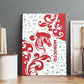 Morocco Christmas Canvas Wall Art Red Horse Santa Hat Arabesque Pattern a - African Pride