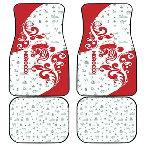 Morocco Christmas Car Mats Red Horse Santa Hat Arabesque Pattern a - African Pride