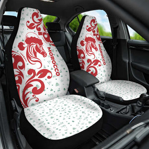 Morocco Christmas Car Seat Cover Red Horse Santa Hat Arabesque Pattern a - African Pride
