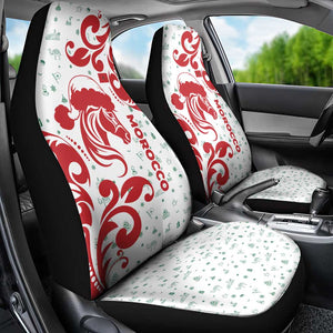 Morocco Christmas Car Seat Cover Red Horse Santa Hat Arabesque Pattern a - African Pride