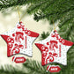 Morocco Christmas Ceramic Ornament Red Horse Santa Hat Arabesque Pattern a - African Pride