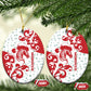 Morocco Christmas Ceramic Ornament Red Horse Santa Hat Arabesque Pattern a - African Pride