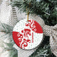 Morocco Christmas Ceramic Ornament Red Horse Santa Hat Arabesque Pattern a - African Pride