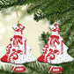 Morocco Christmas Ceramic Ornament Red Horse Santa Hat Arabesque Pattern a - African Pride