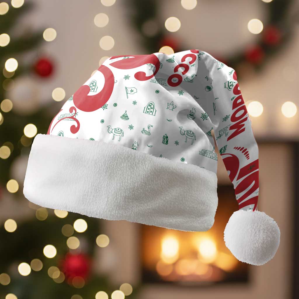 Morocco Christmas Santa Hat Red Horse Santa Hat Arabesque Pattern a - African Pride