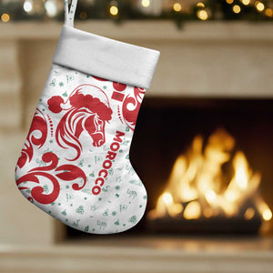 Morocco Christmas Stocking Red Horse Santa Hat Arabesque Pattern a - African Pride