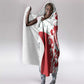 Morocco Christmas Hooded Blanket Red Horse Santa Hat Arabesque Pattern a - African Pride