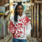Morocco Christmas Hoodie Red Horse Santa Hat Arabesque Pattern a - African Pride