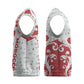Morocco Christmas Knitted V-Neck Vest Red Horse Santa Hat Arabesque Pattern a - African Pride