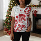 Morocco Christmas Knitted V-Neck Vest Red Horse Santa Hat Arabesque Pattern a - African Pride