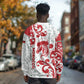 Morocco Christmas Long Sleeve Shirt Red Horse Santa Hat Arabesque Pattern a - African Pride
