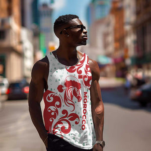 Morocco Christmas Men Tank Top Red Horse Santa Hat Arabesque Pattern a - African Pride