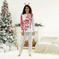 Morocco Christmas Pajama Set Red Horse Santa Hat Arabesque Pattern a - African Pride