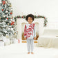 Morocco Christmas Pajama Set Red Horse Santa Hat Arabesque Pattern a - African Pride