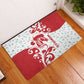 Morocco Christmas Rubber Doormat Red Horse Santa Hat Arabesque Pattern a - African Pride