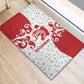 Morocco Christmas Rubber Doormat Red Horse Santa Hat Arabesque Pattern a - African Pride