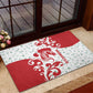 Morocco Christmas Rubber Doormat Red Horse Santa Hat Arabesque Pattern a - African Pride