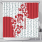 Morocco Christmas Shower Curtain Red Horse Santa Hat Arabesque Pattern a - African Pride