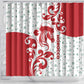 Morocco Christmas Shower Curtain Red Horse Santa Hat Arabesque Pattern a - African Pride