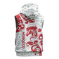 Morocco Christmas Sleeveless Hoodie Red Horse Santa Hat Arabesque Pattern a - African Pride