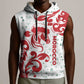 Morocco Christmas Sleeveless Hoodie Red Horse Santa Hat Arabesque Pattern a - African Pride