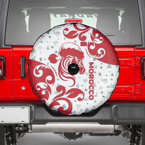 Morocco Christmas Spare Tire Cover Red Horse Santa Hat Arabesque Pattern a - African Pride