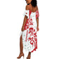 Morocco Christmas Summer Maxi Dress Red Horse Santa Hat Arabesque Pattern a - African Pride