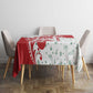 Morocco Christmas Tablecloth Red Horse Santa Hat Arabesque Pattern a - African Pride