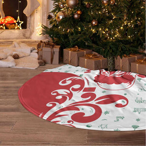 Morocco Christmas Tree Skirt Red Horse Santa Hat Arabesque Pattern a - African Pride