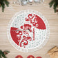 Morocco Christmas Tree Skirt Red Horse Santa Hat Arabesque Pattern a - African Pride