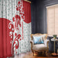 Morocco Christmas Window Curtain Red Horse Santa Hat Arabesque Pattern a - African Pride