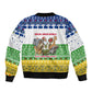 Central African Republic Christmas Bomber Jacket Santa and Safari Animals Baobab Trees Snowflakes - African Pride