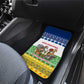 Central African Republic Christmas Car Mats Santa and Safari Animals Baobab Trees Snowflakes - African Pride