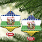Central African Republic Christmas Ceramic Ornament Santa and Safari Animals Baobab Trees Snowflakes - African Pride